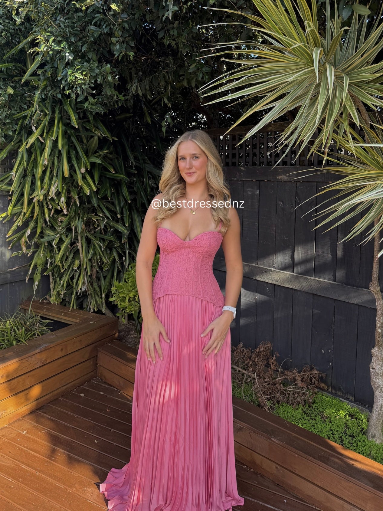 Daniella Corset Maxi in Pink