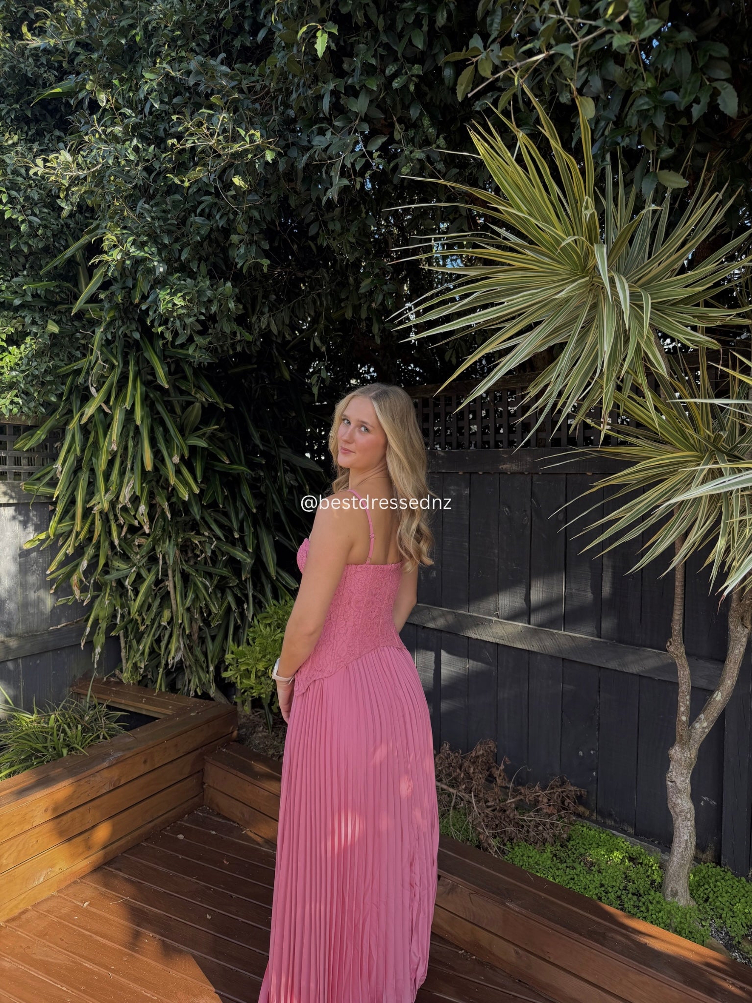 Daniella Corset Maxi in Pink