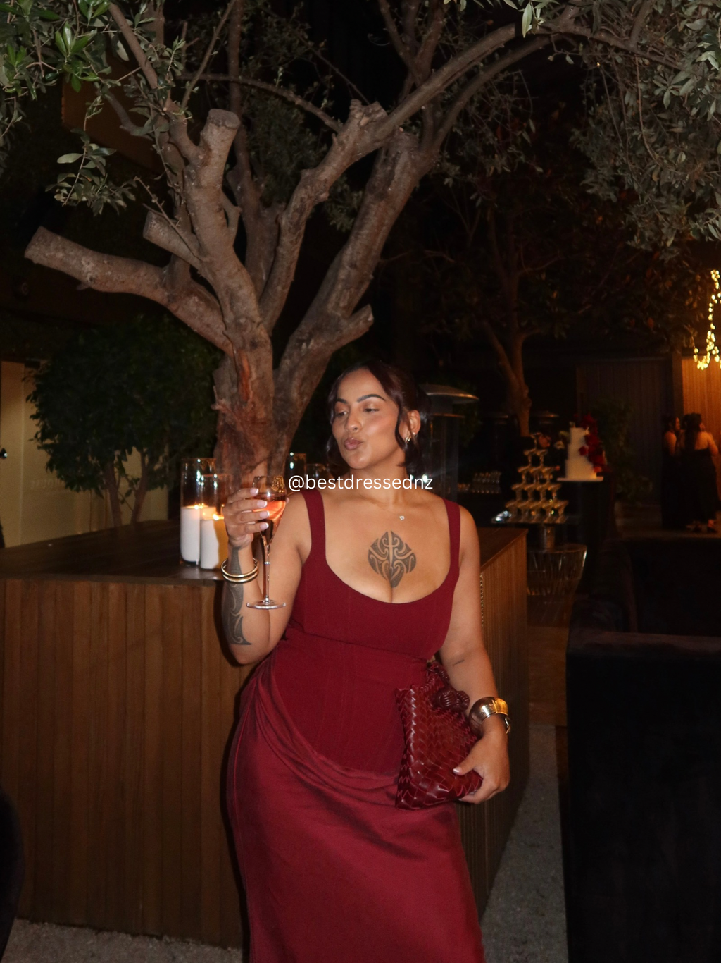 Cornelia Maxi in Burgundy
