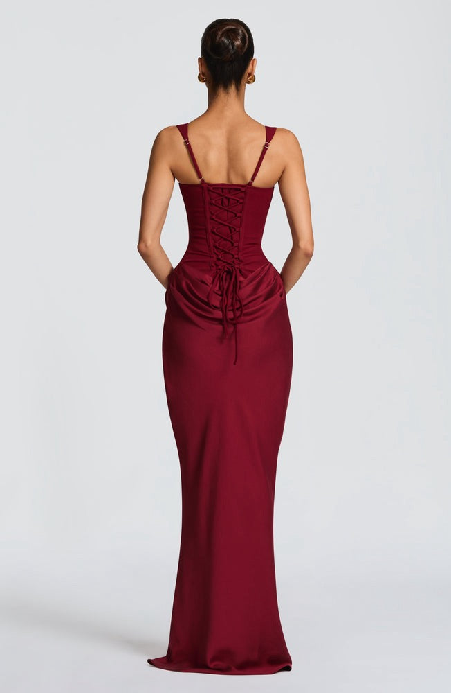 Cornelia Maxi in Burgundy