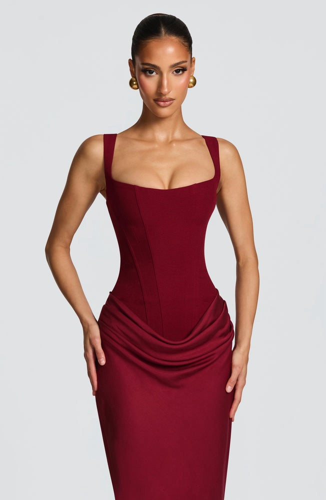 Cornelia Maxi in Burgundy