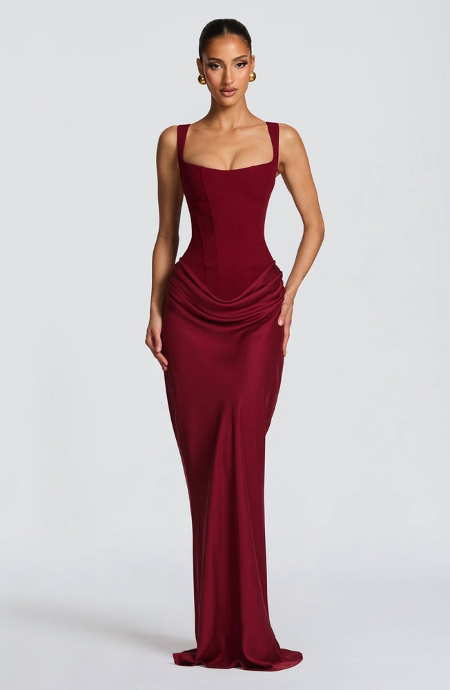 Cornelia Maxi in Burgundy