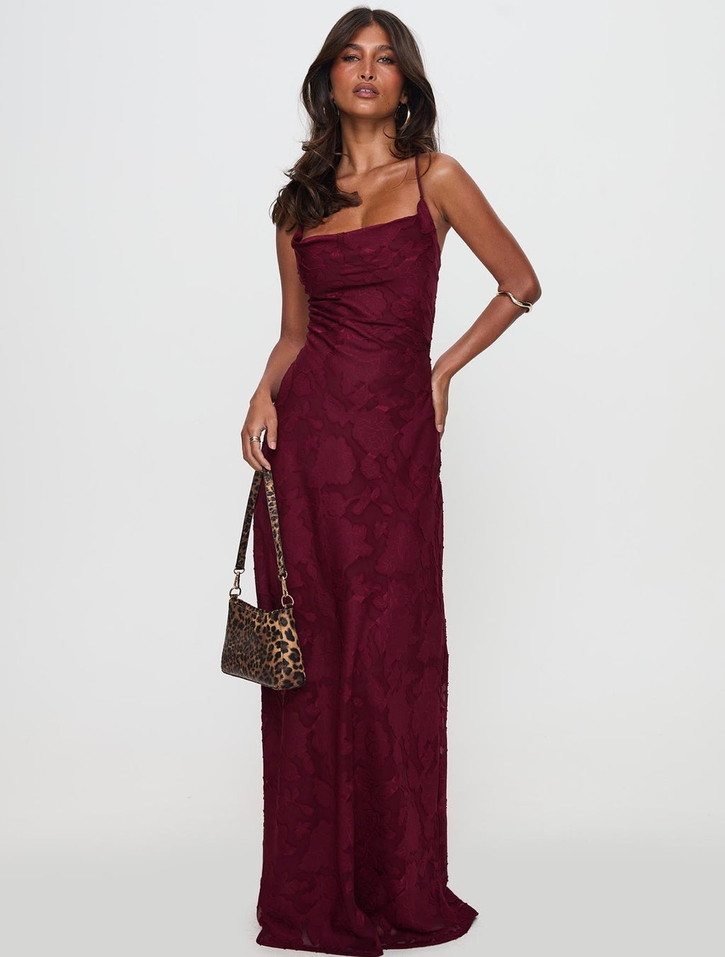 Celena Maxi in Burgundy