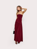 Odela Maxi in Maroon