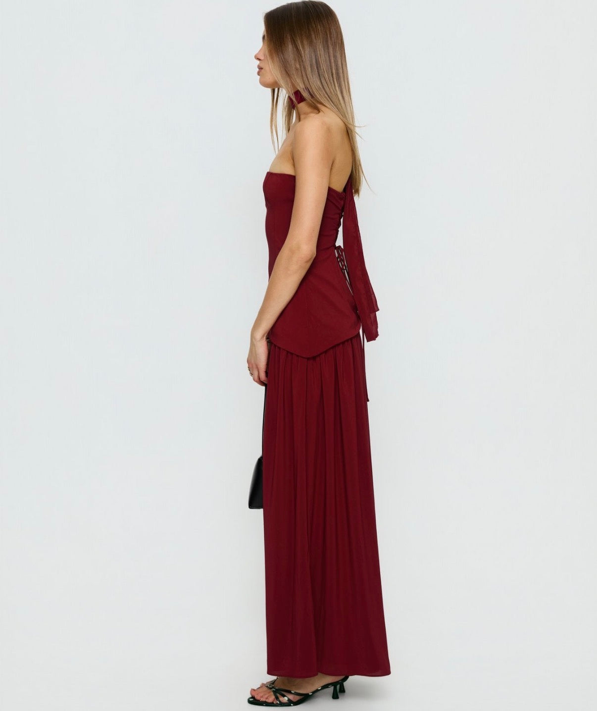 Odela Maxi in Maroon