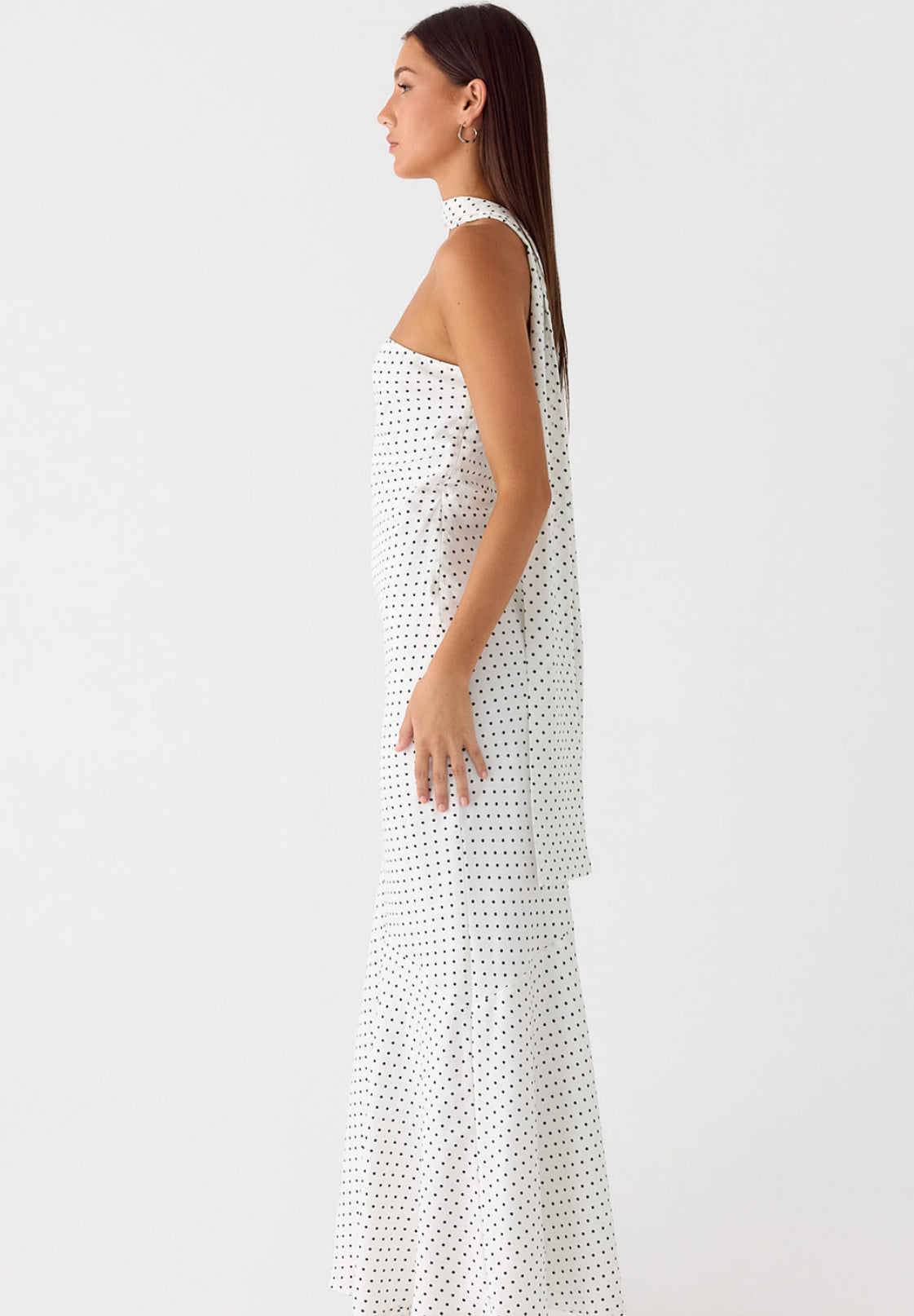 Under The Pagoda Maxi in White Polka