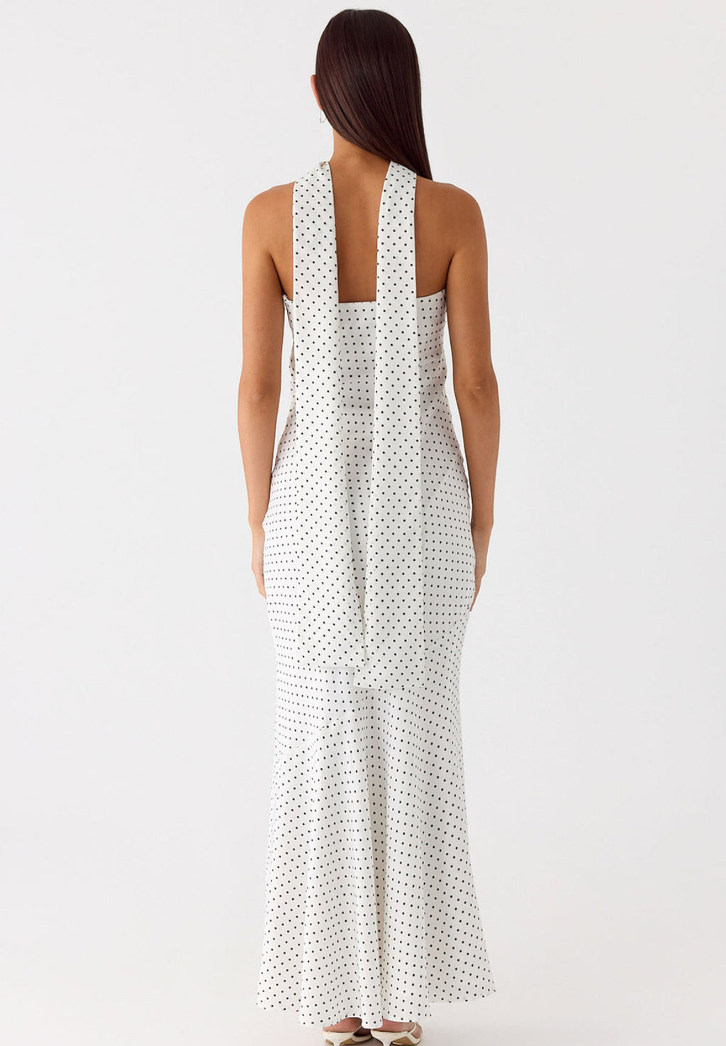Under The Pagoda Maxi in White Polka