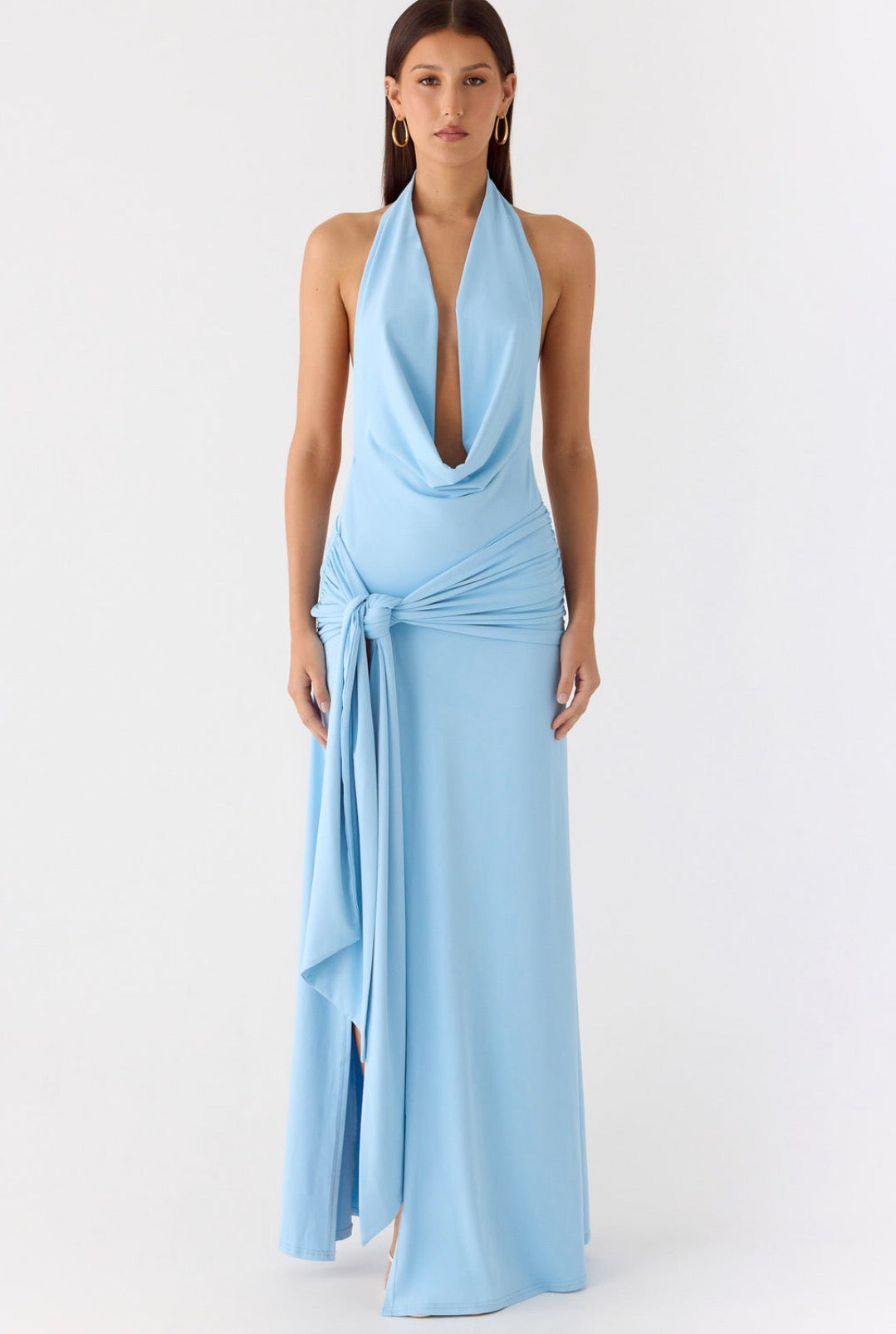 Rowan Ray Cowl Maxi in Blue