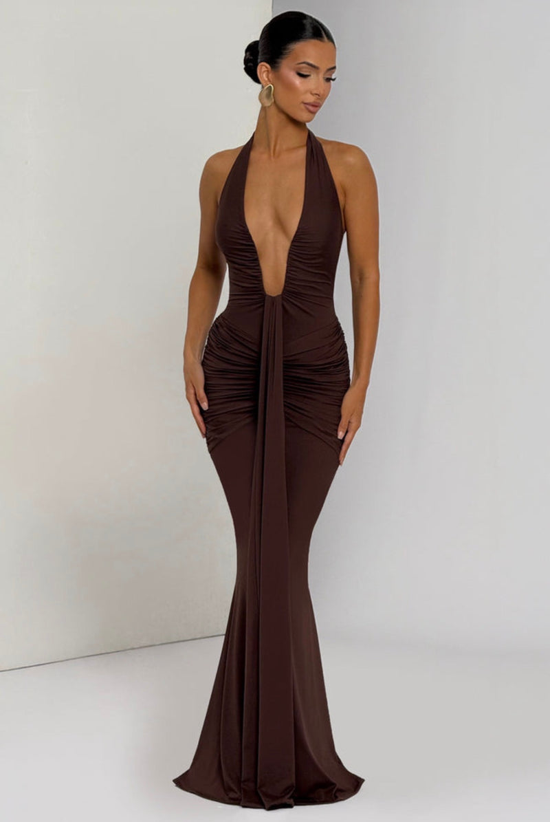 Rosetta Maxi in Plum Brown