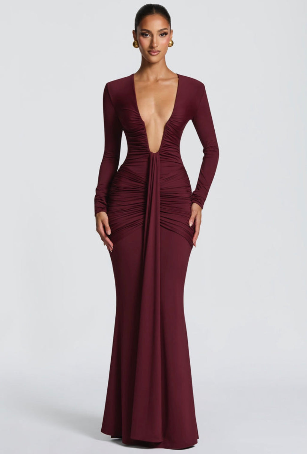 Tara Maxi in Cherry Lacquer