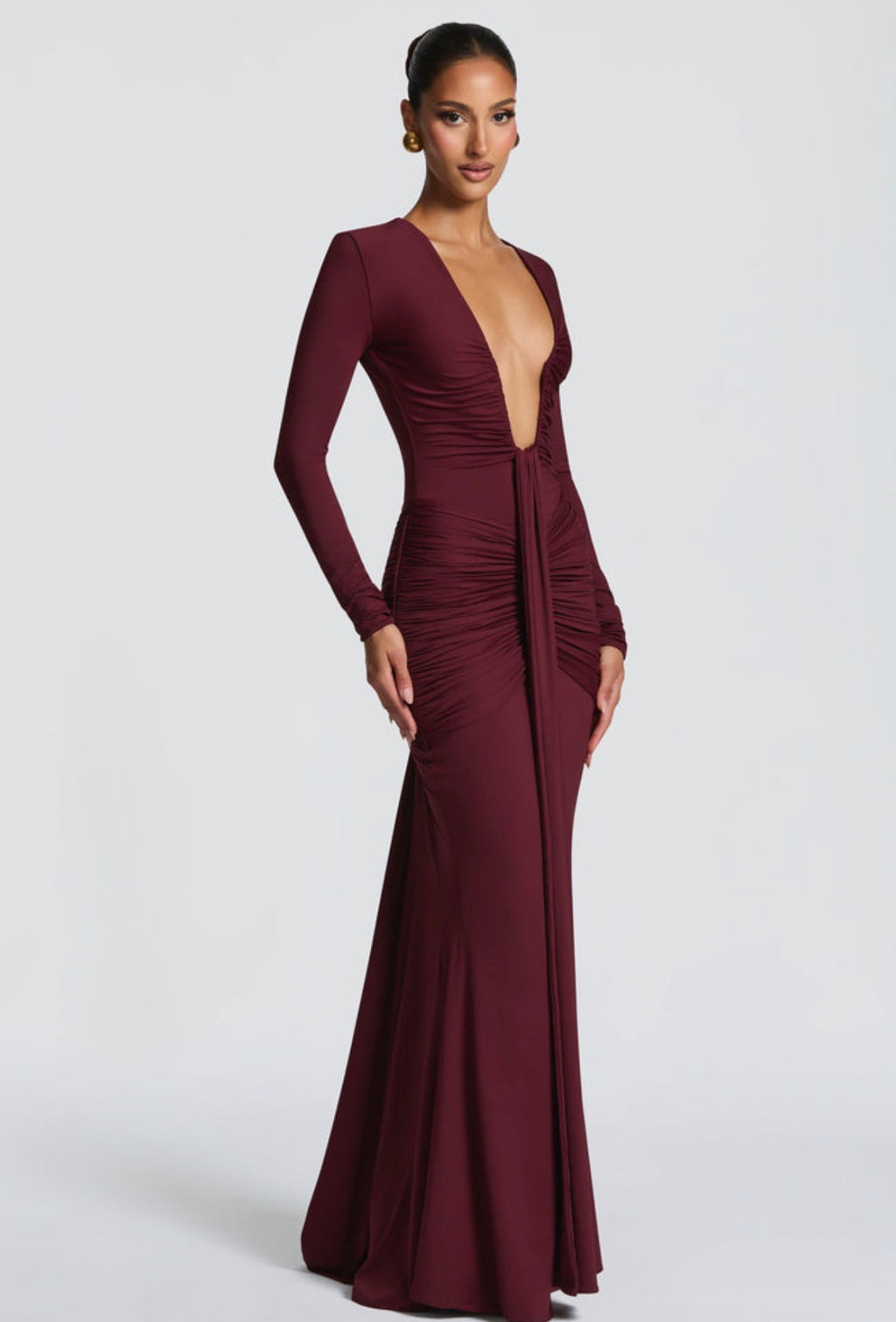 Tara Maxi in Cherry Lacquer