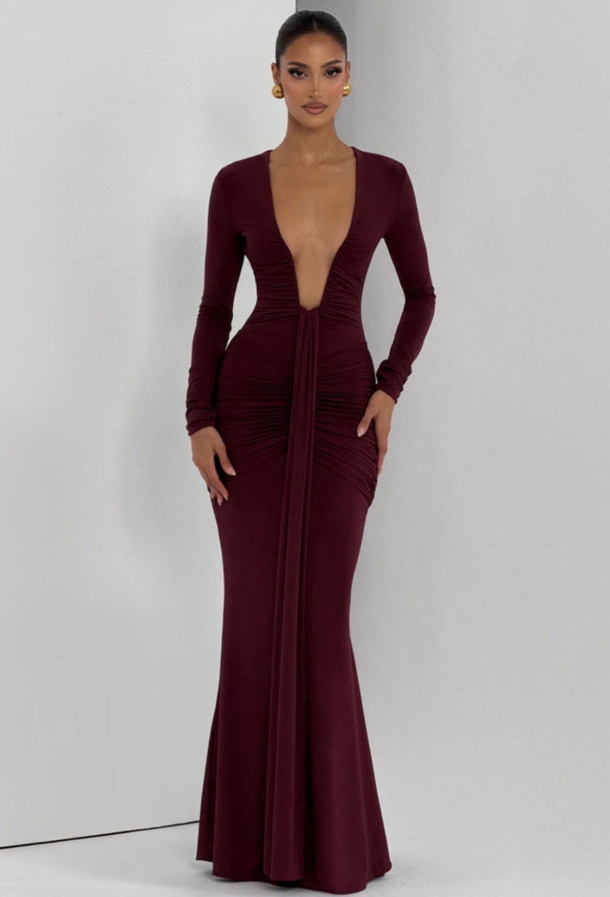 Tara Maxi in Cherry Lacquer