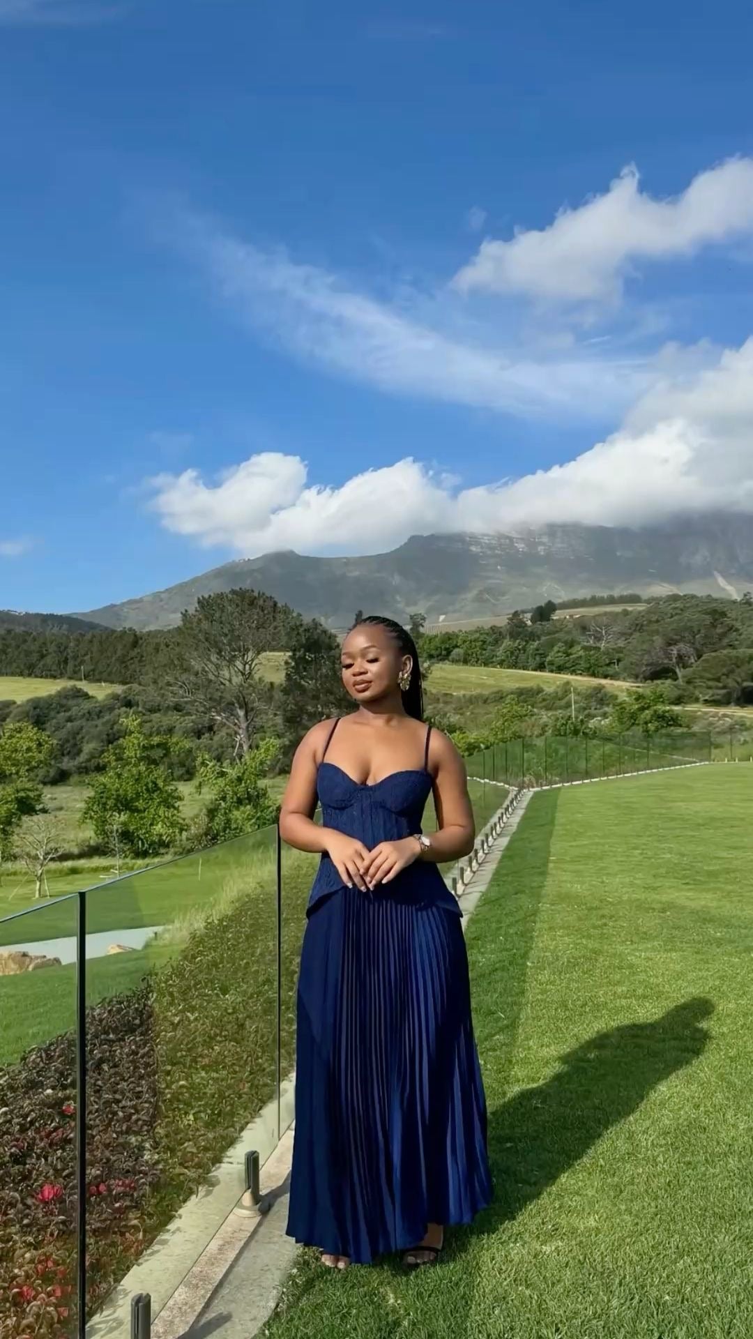 Daniella Corset Maxi in Navy