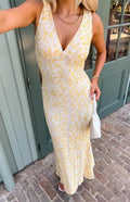 Farida Maxi in Yellow Lace