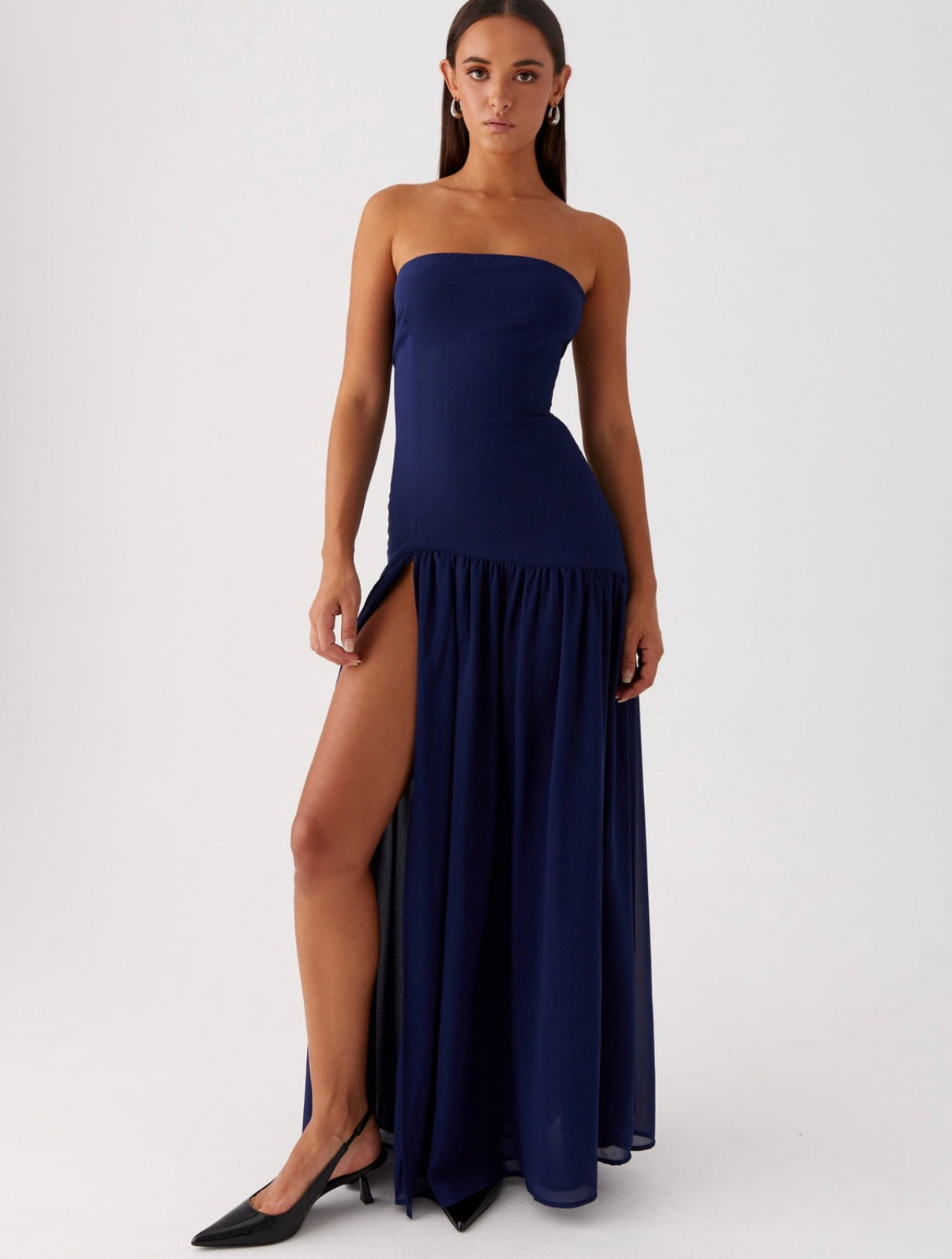 Eden Strapless in Navy