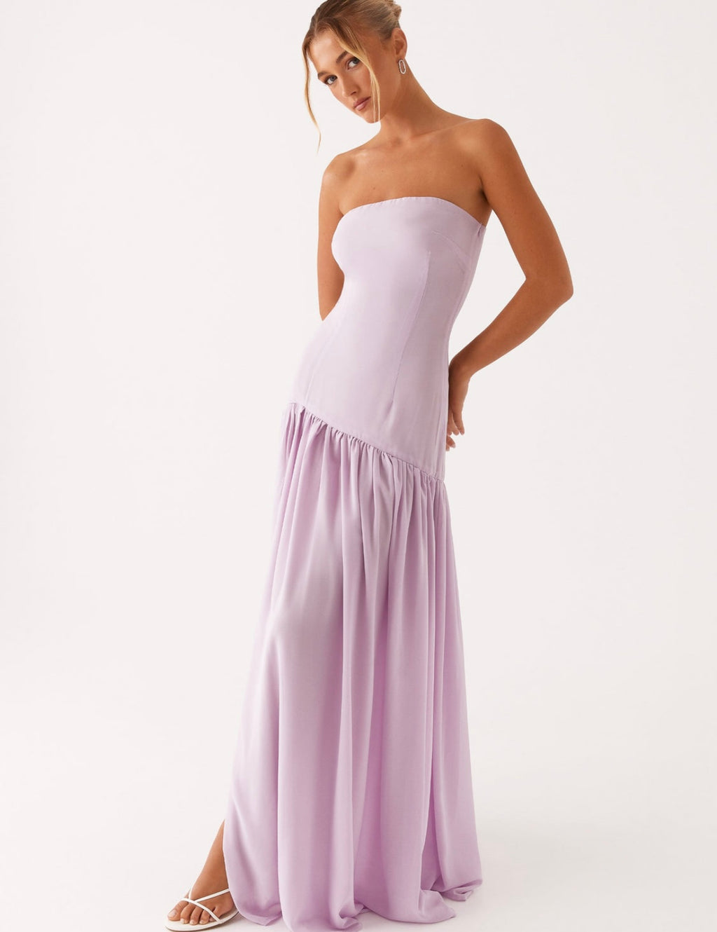 Eden Strapless Maxi in Lilac