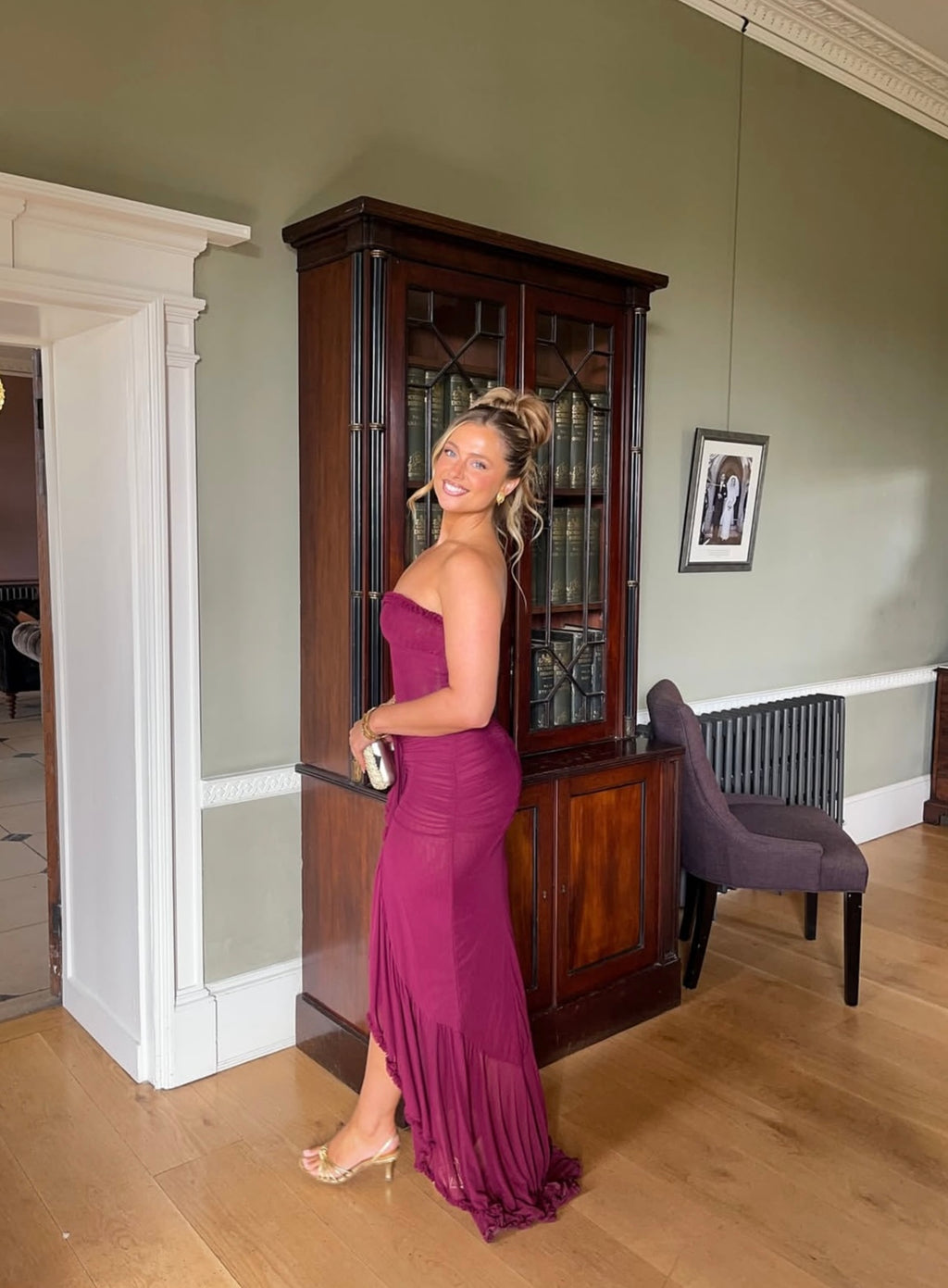 Still Got It Mesh Maxi in Burgundy