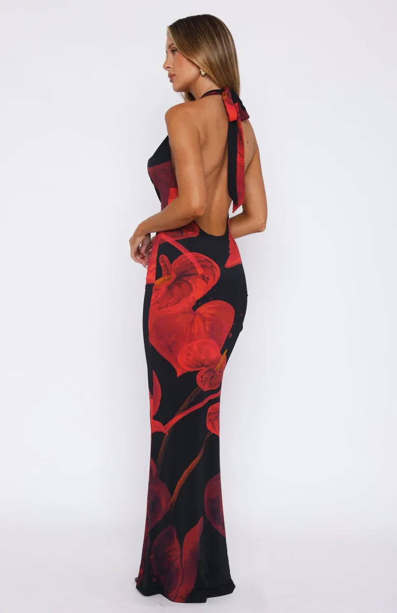 Vacation Time Maxi in Red Leaf