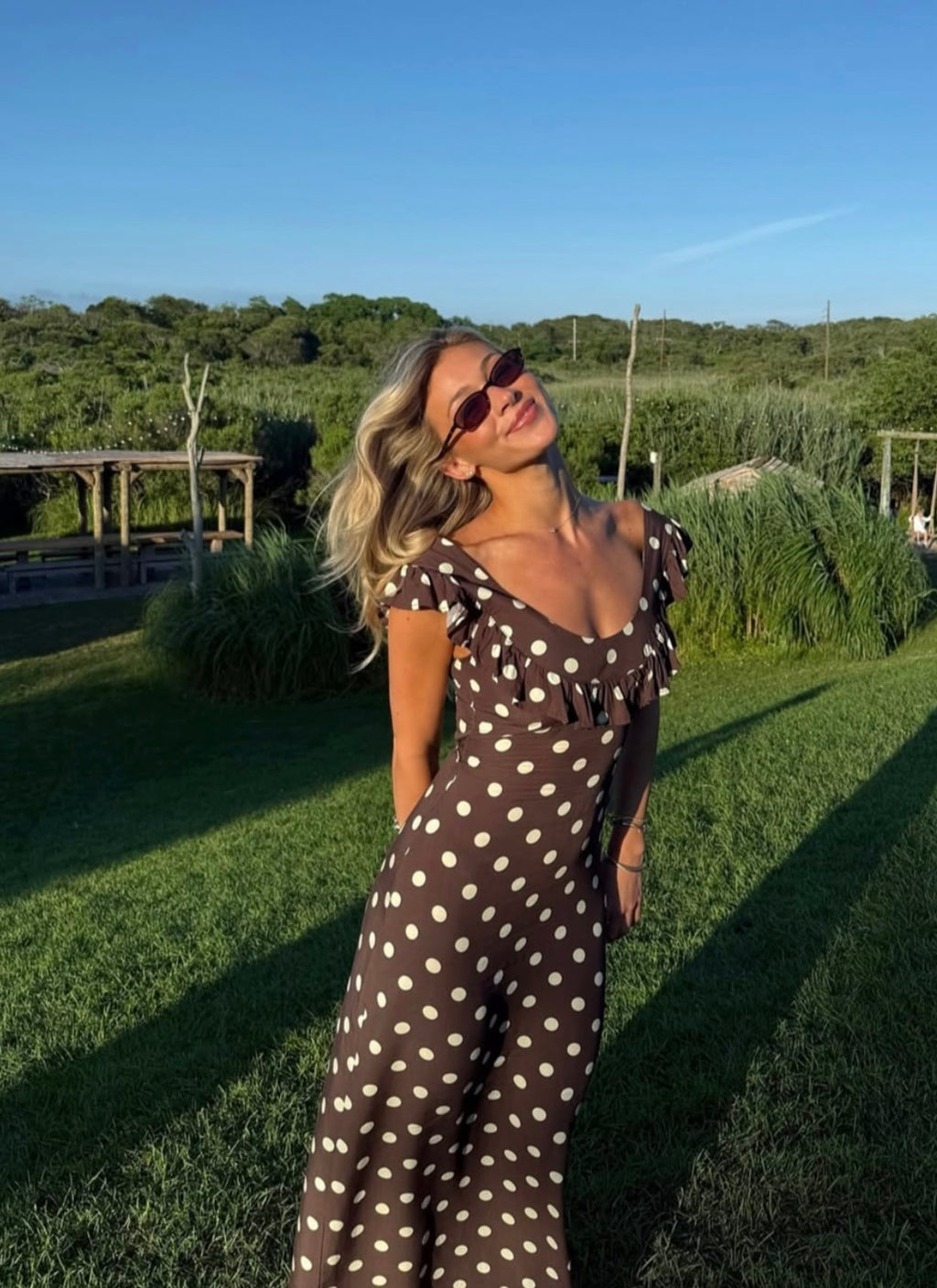 Luna Maxi in Brown Polka