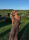 Luna Maxi in Brown Polka