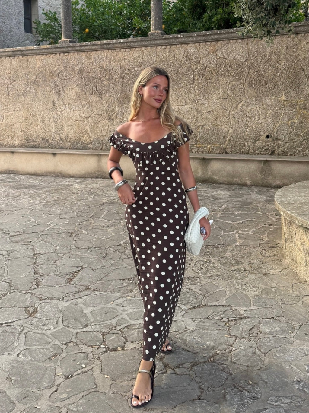 Luna Maxi in Brown Polka
