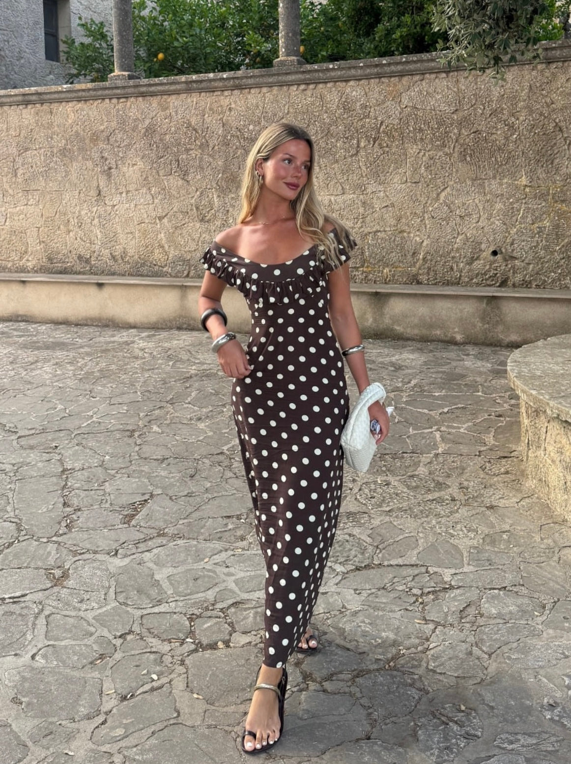 Luna Maxi in Brown Polka