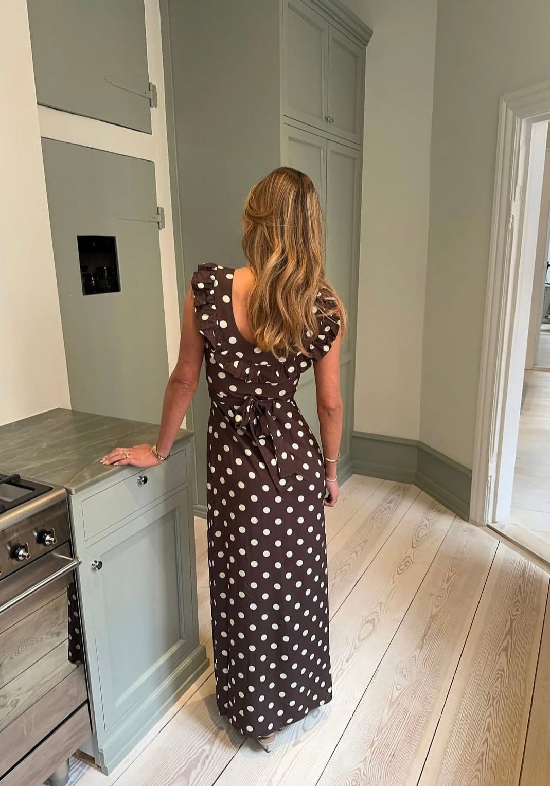 Luna Maxi in Brown Polka