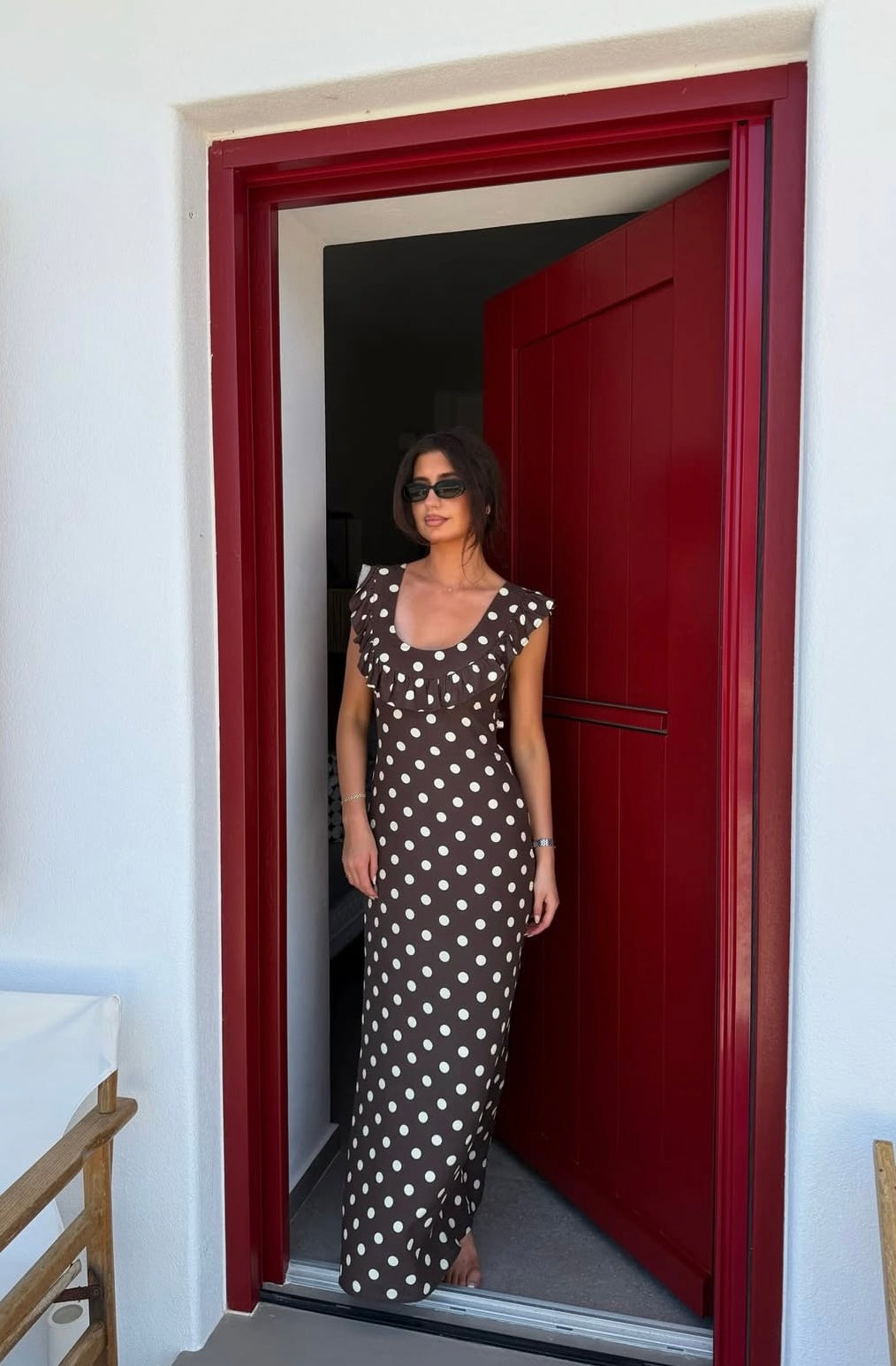 Luna Maxi in Brown Polka