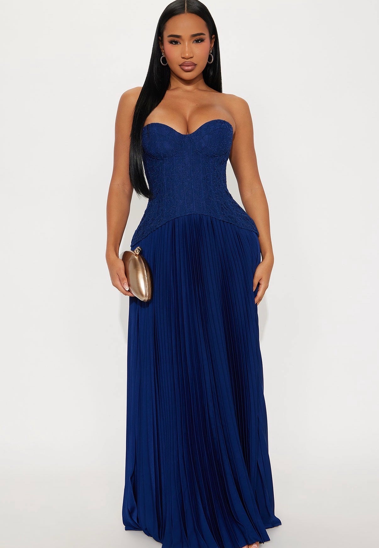 Daniella Corset Maxi in Navy