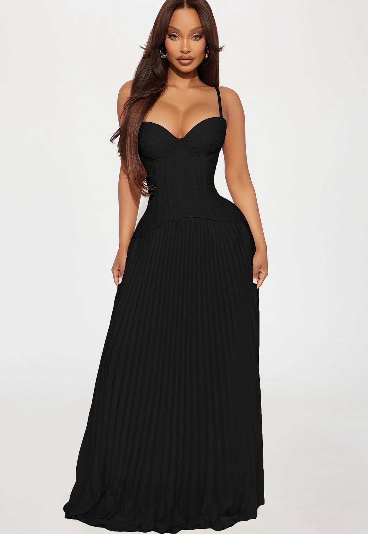 Daniella Corset Maxi in Black