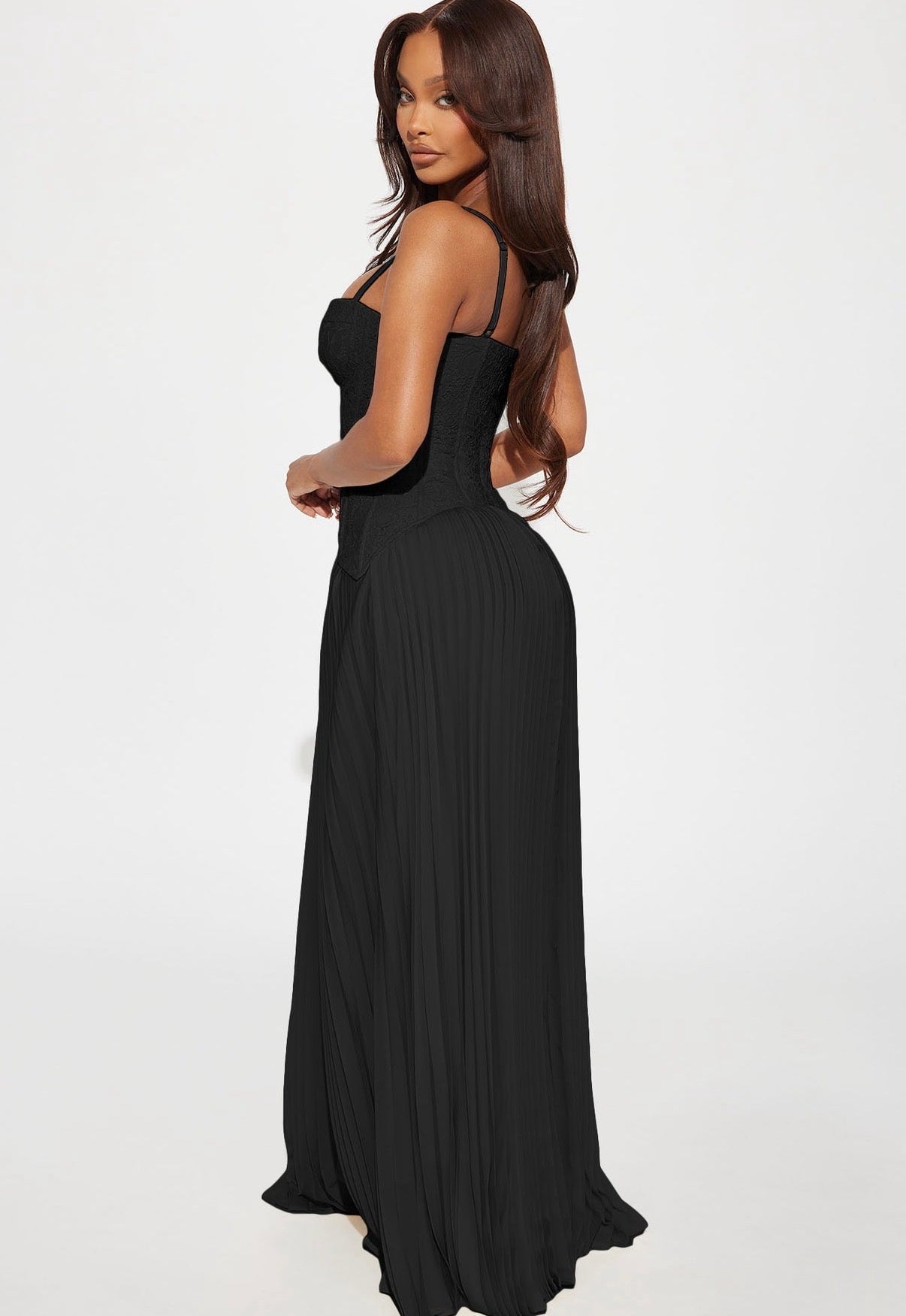 Daniella Corset Maxi in Black