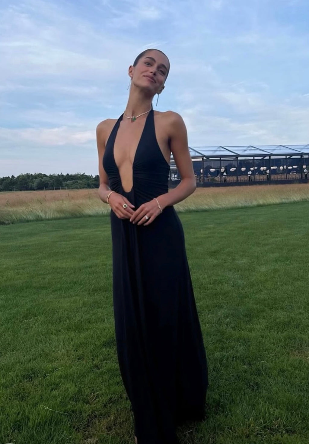Jennifer Cupro Maxi in Black