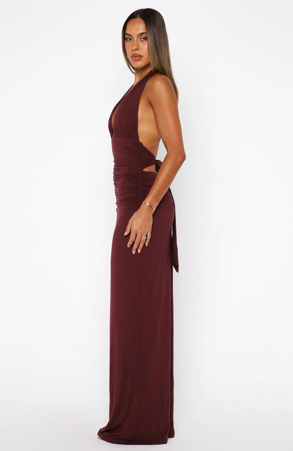 Say What You Feel Maxi in Maroon