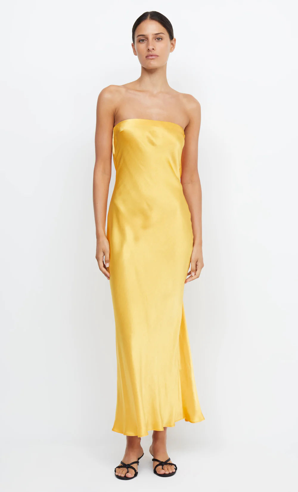 Moondance Strapless Maxi in Yellow