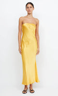 Moondance Strapless Maxi in Yellow