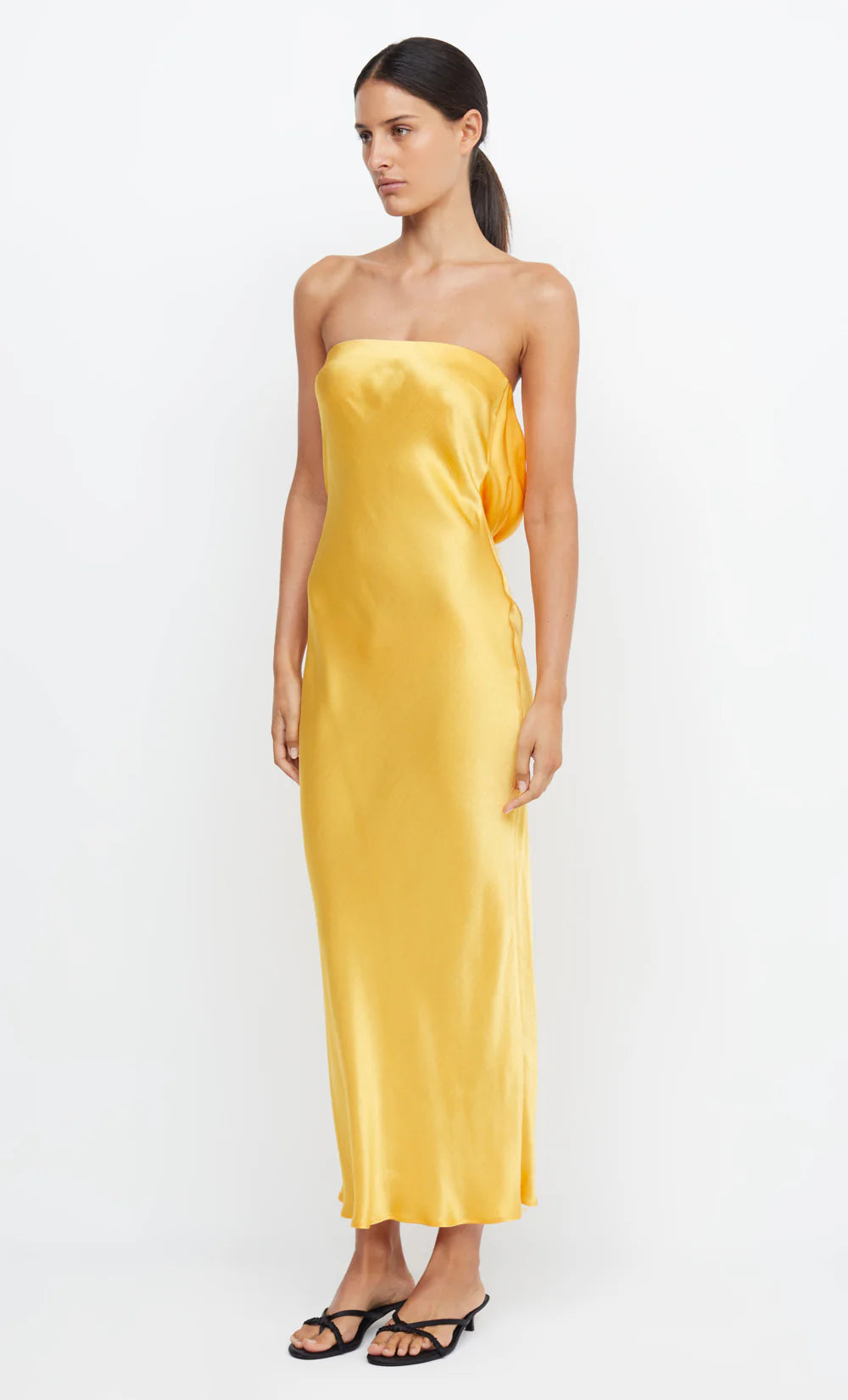 Moondance Strapless Maxi in Yellow
