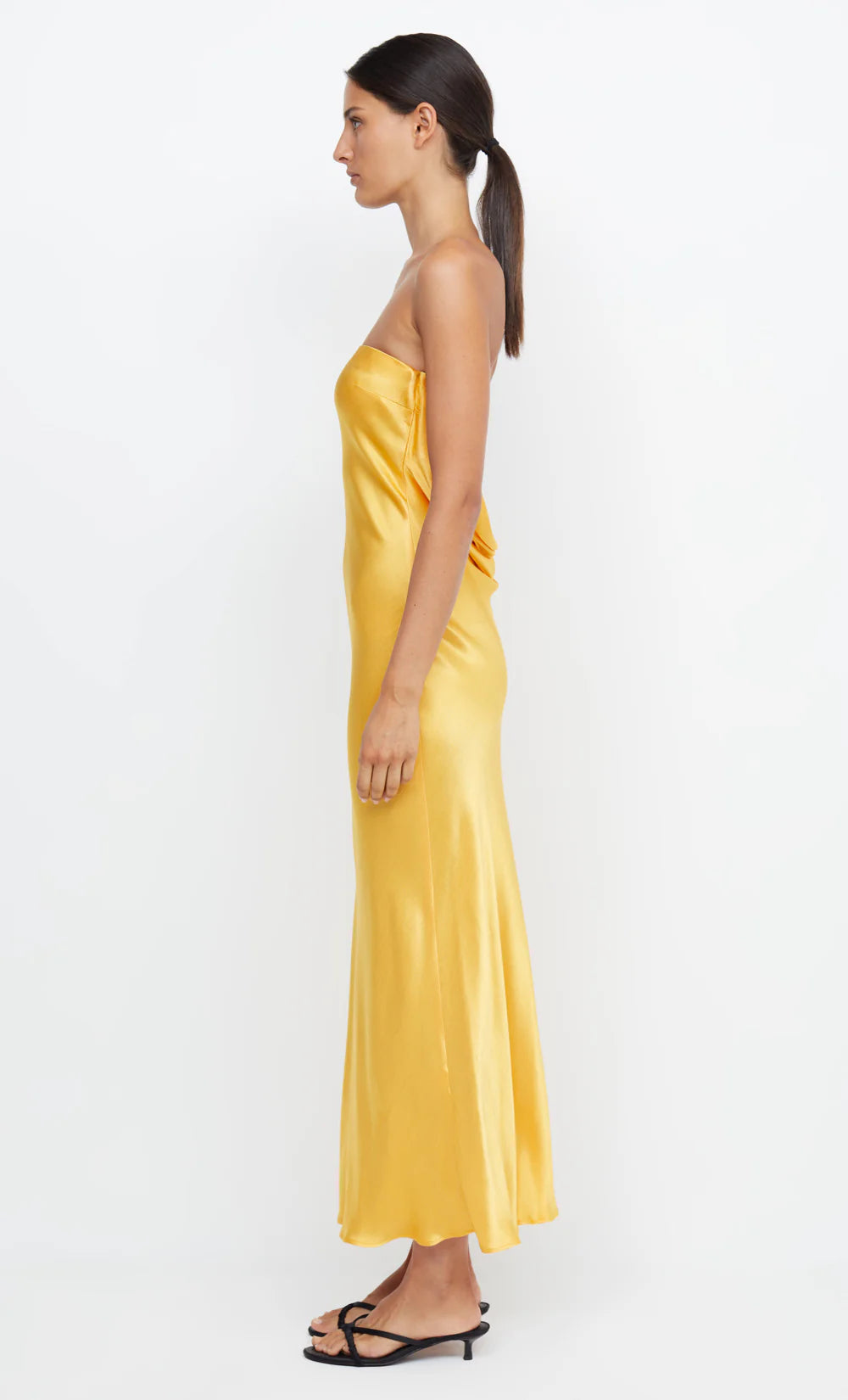 Moondance Strapless Maxi in Yellow