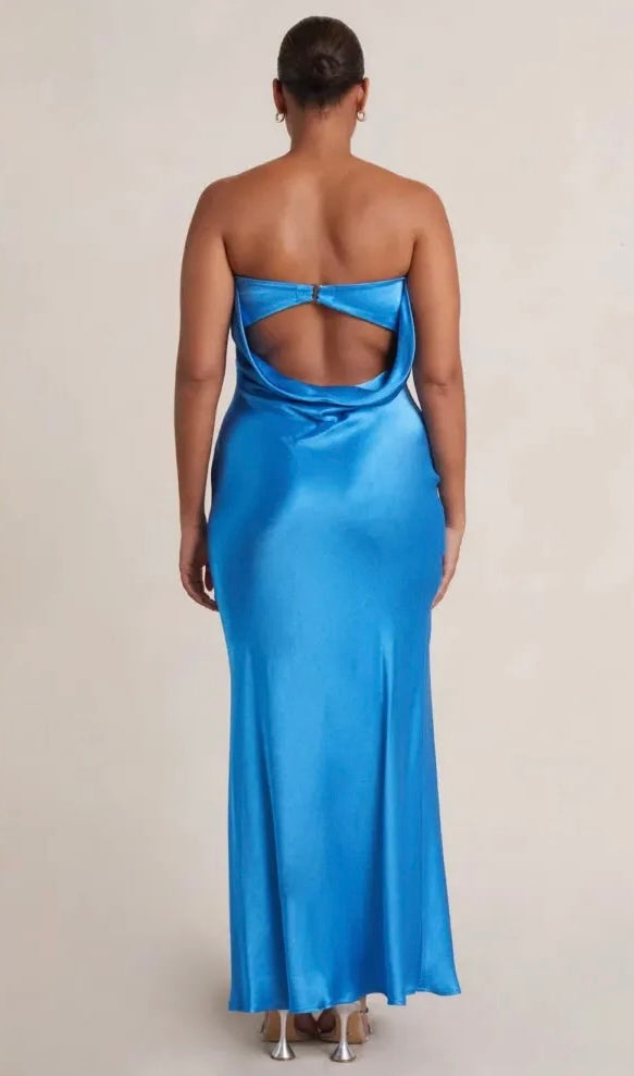Moondance Strapless Maxi in Blue