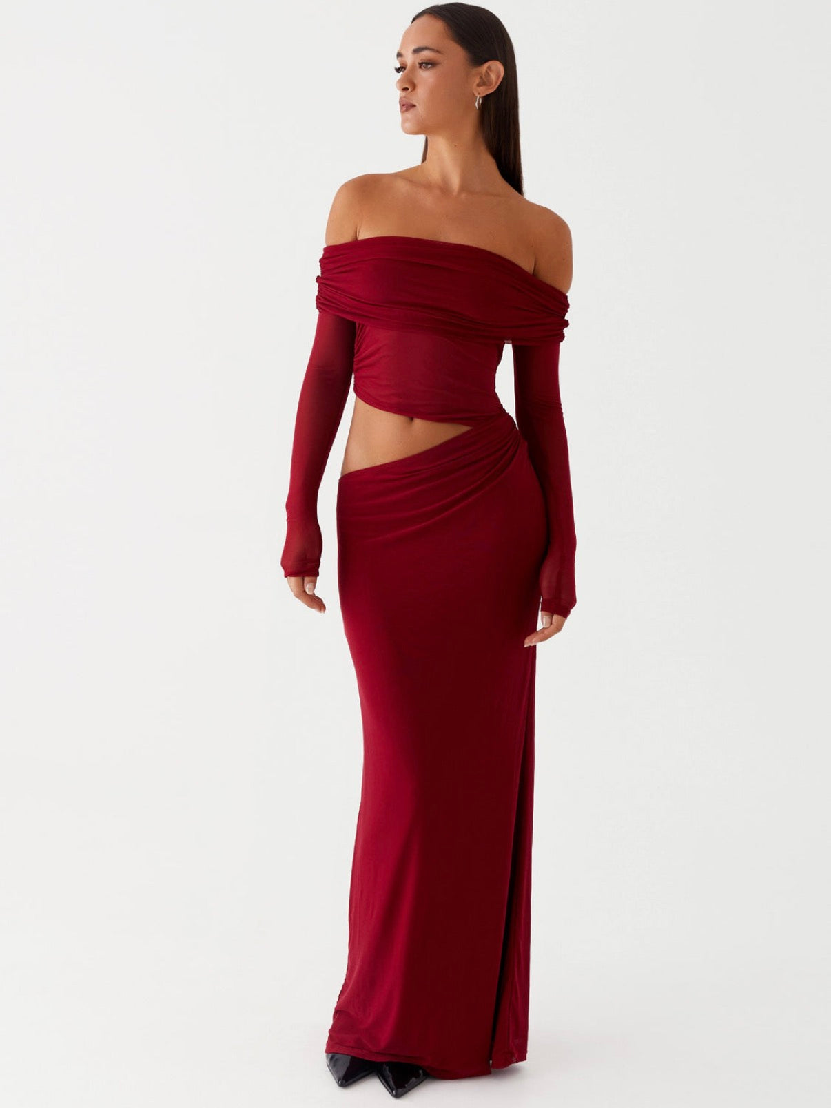Emery Maxi in Maroon