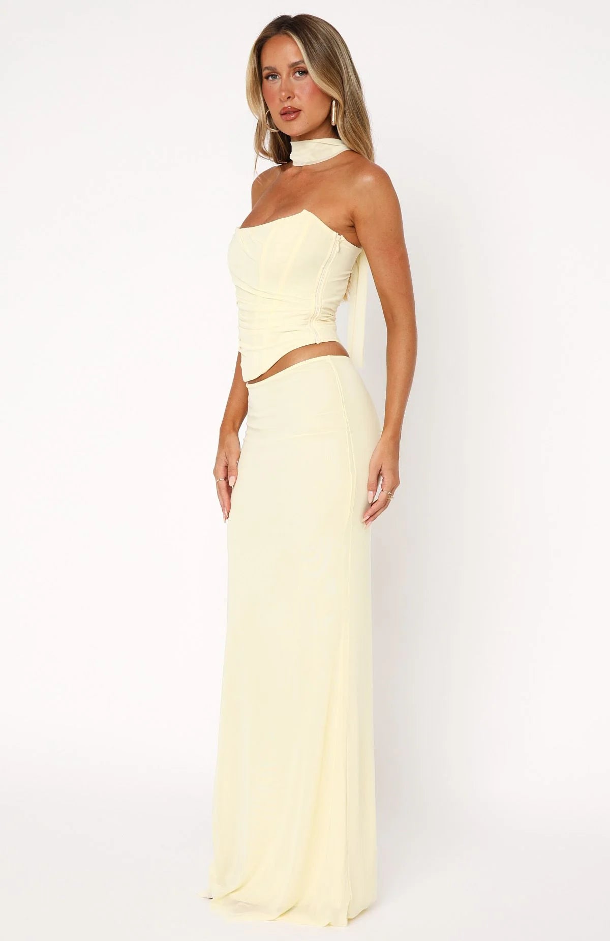 Lovers Lane Bustier Set in Yellow