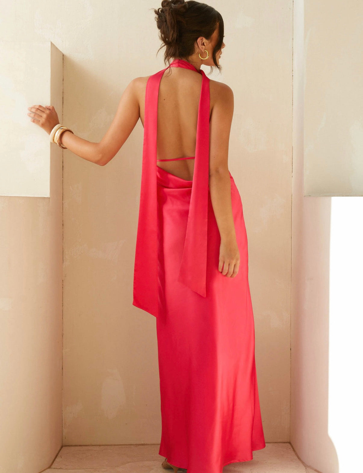 Alicia Halter Maxi in Pink