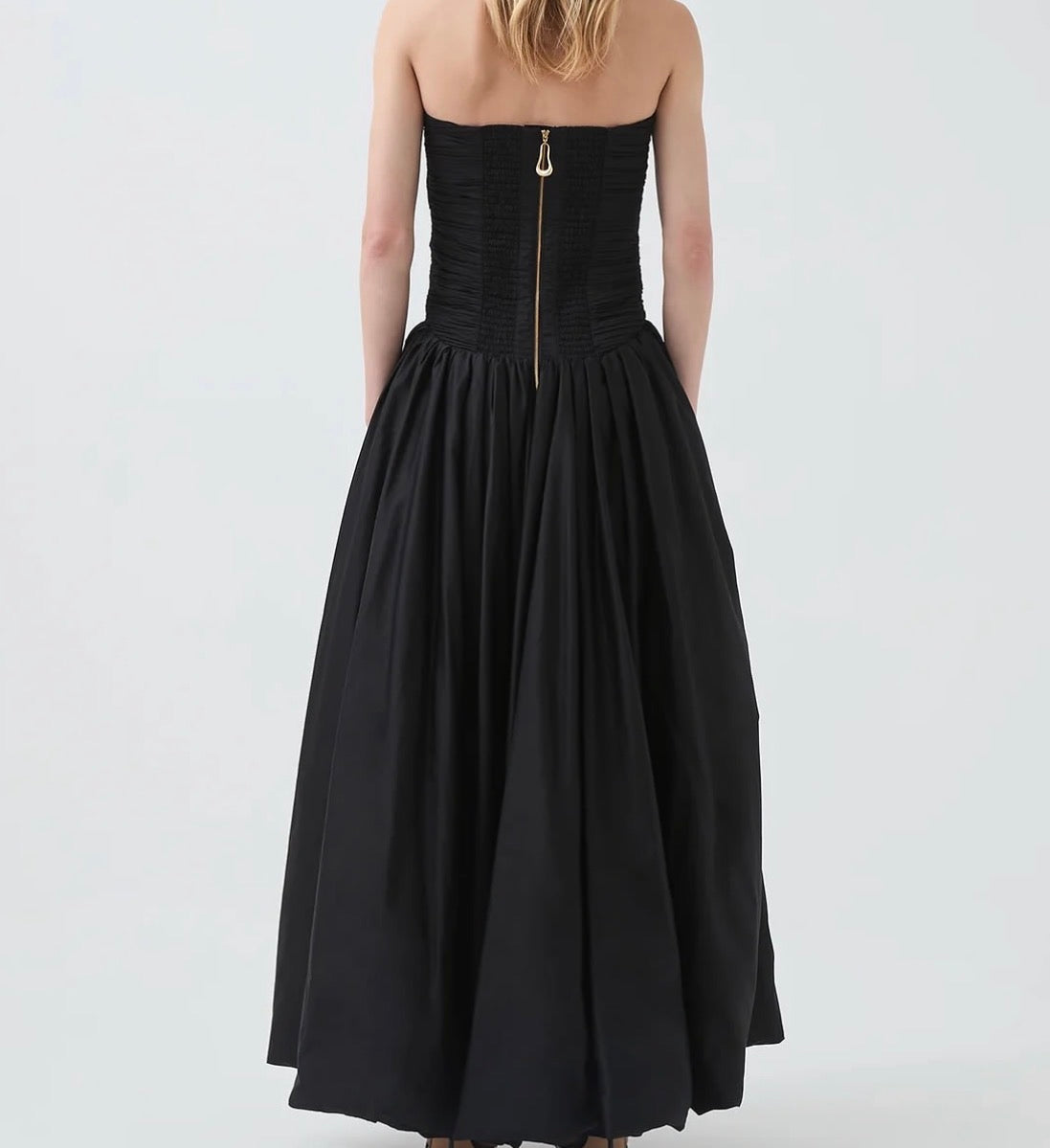 AJE Violette Bubble Hem Maxi in Black