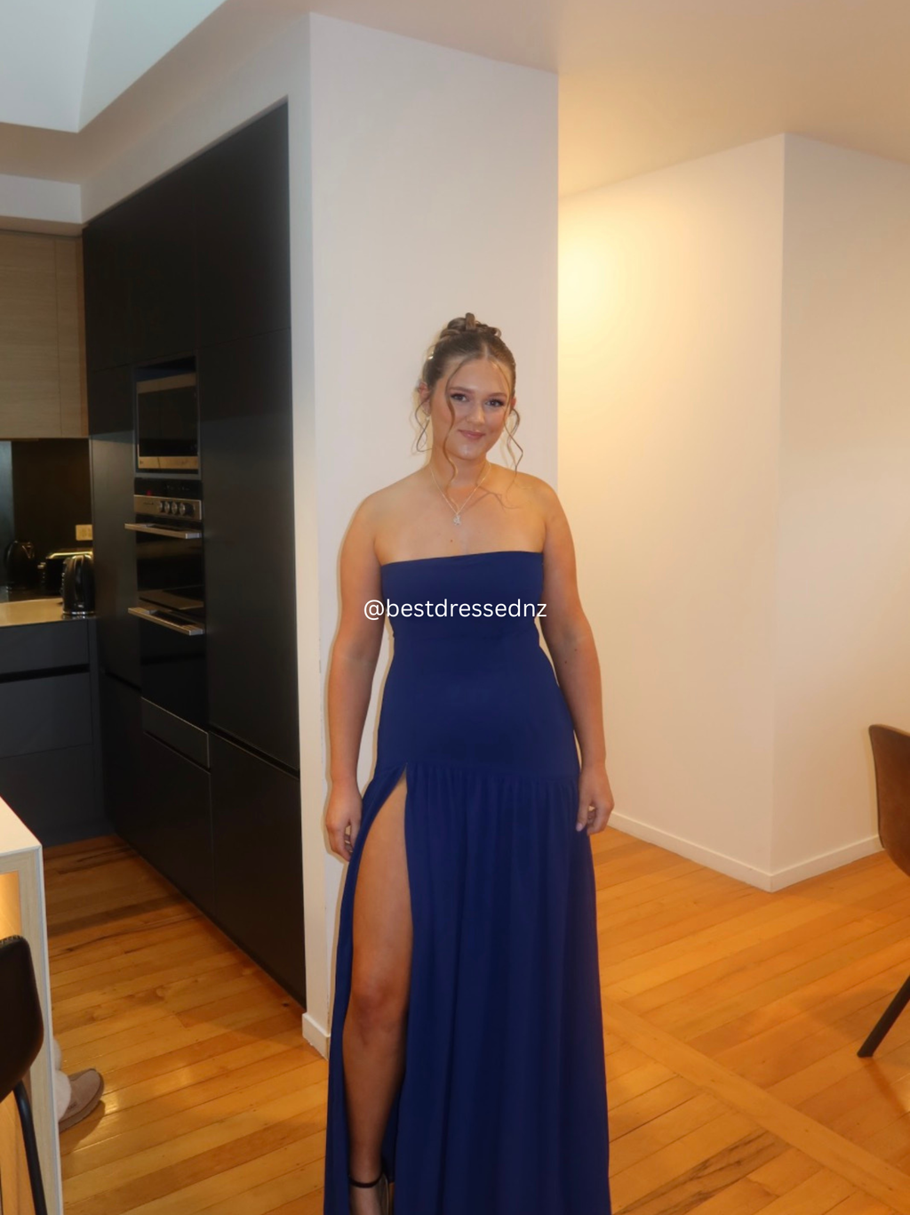 Eden Strapless in Navy