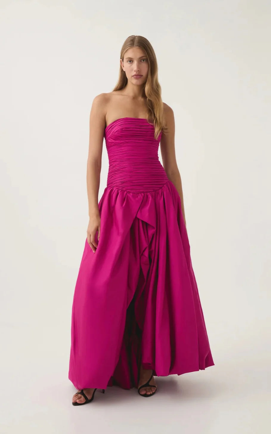 AJE Violette Bubble Hem Maxi in Magenta