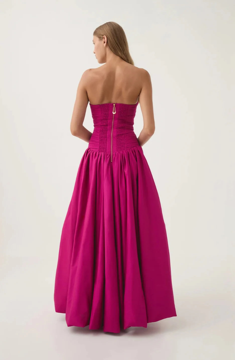 AJE Violette Bubble Hem Maxi in Magenta