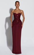 Carina Maxi in Burgundy