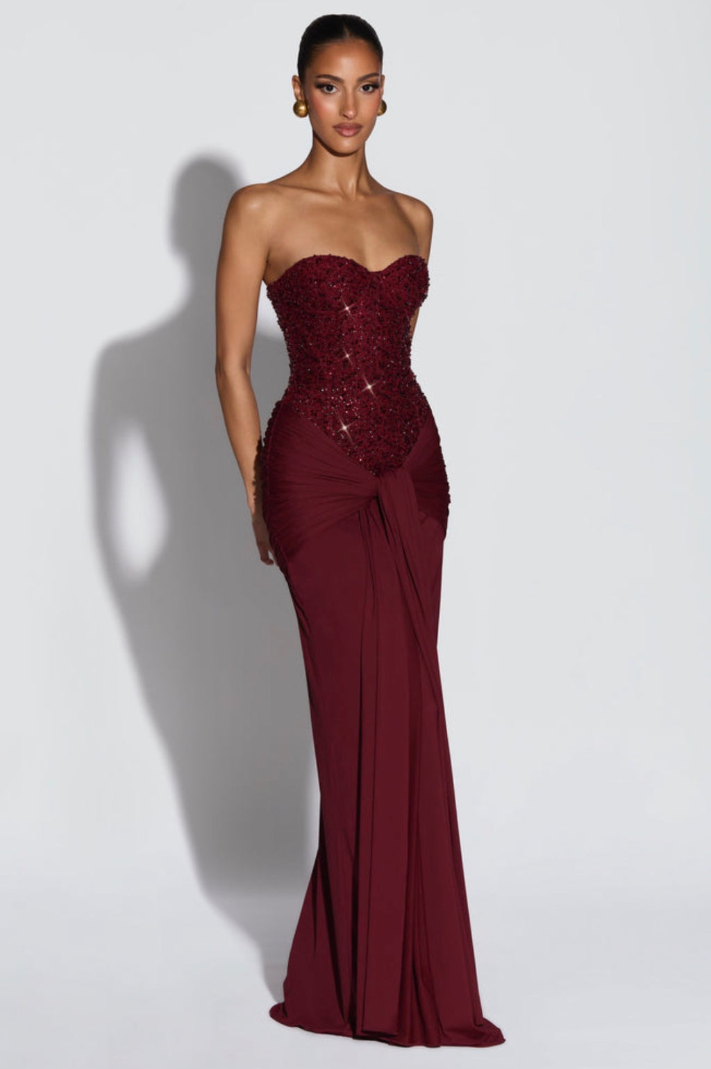 Carina Maxi in Burgundy