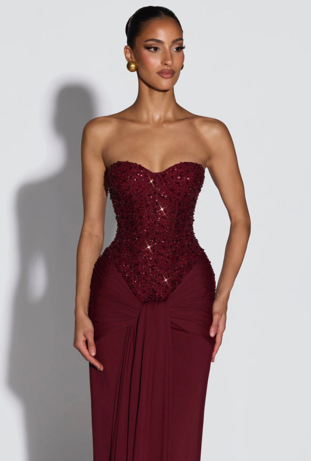 Carina Maxi in Burgundy