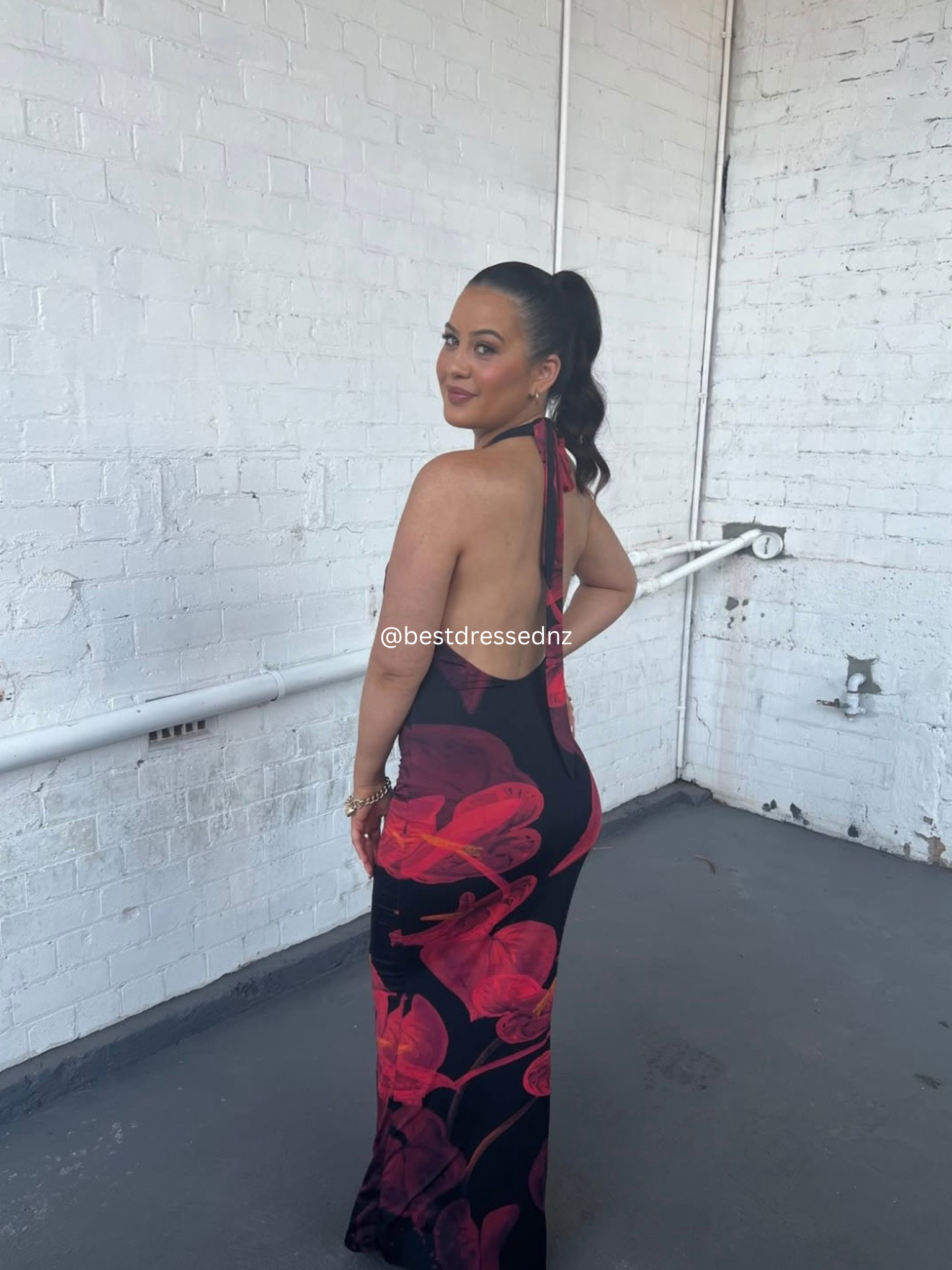 Vacation Time Maxi in Red Leaf